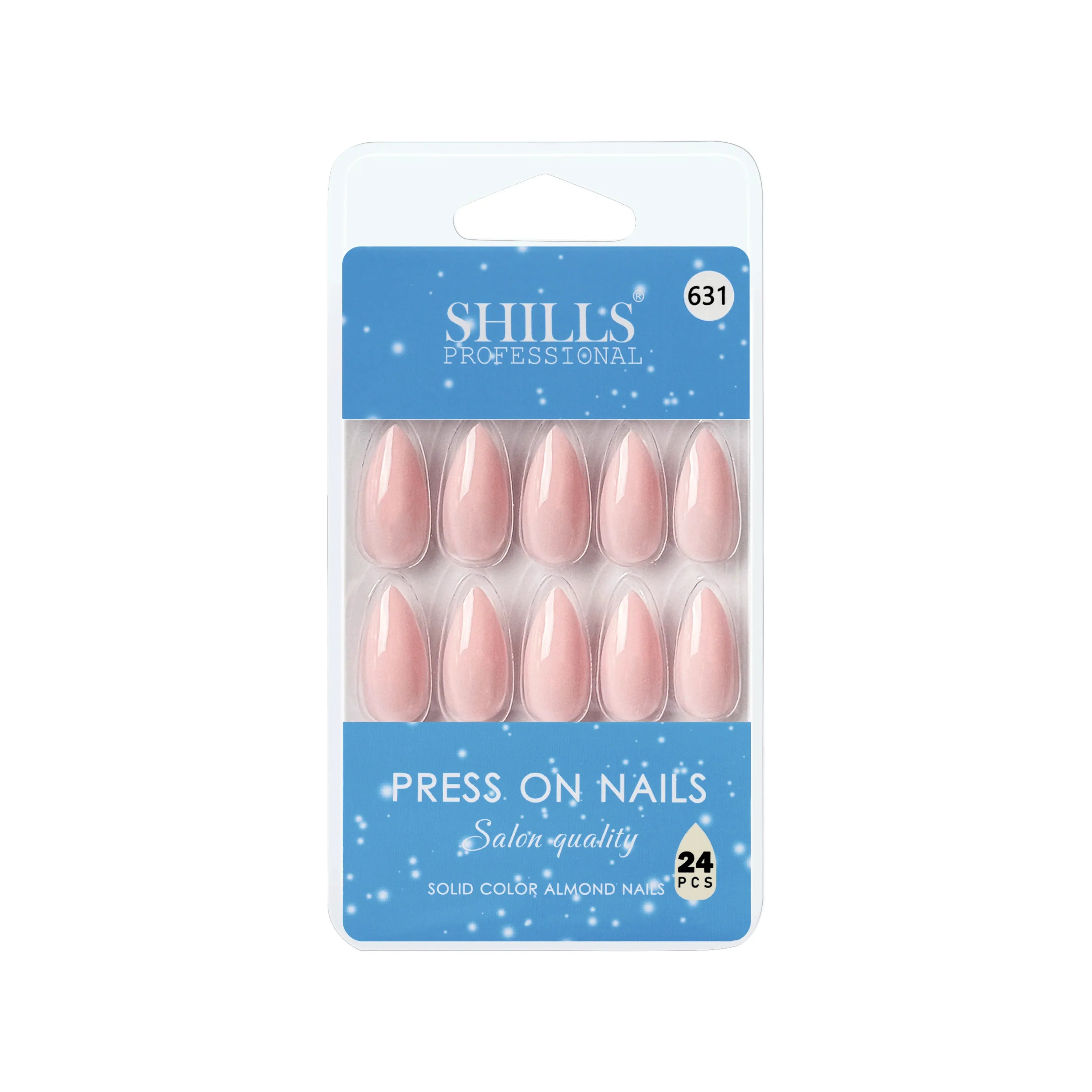 Glossy Solid Color Nails Sharp Almond(SPN631-SPN656) - Shills Professional