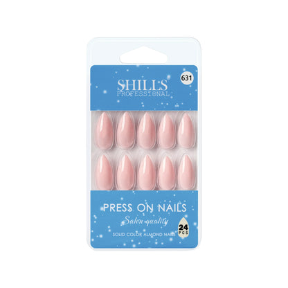 Glossy Solid Color Nails Sharp Almond(SPN631-SPN656) - Shills Professional