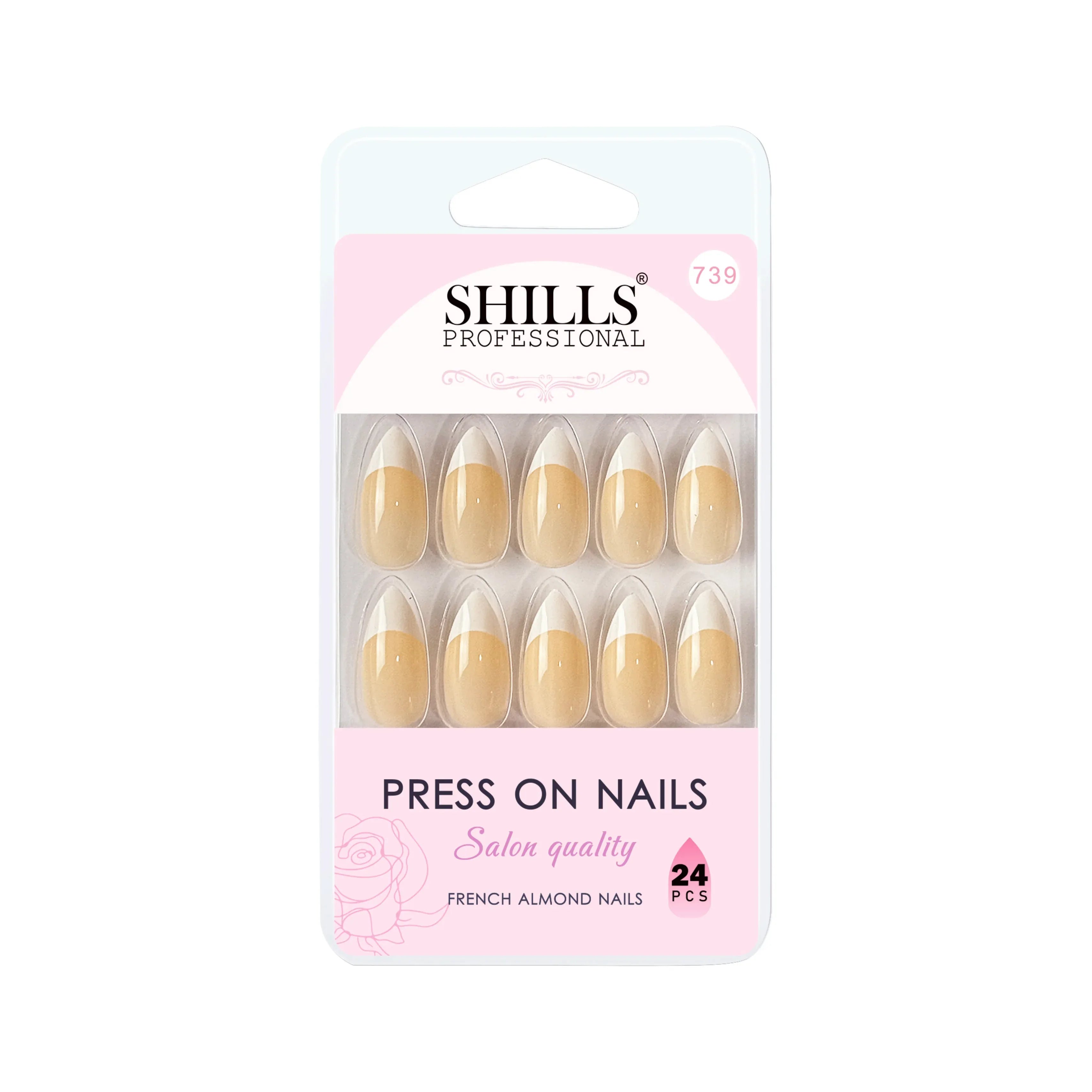 French Nails Sharp Almond (SPN734-SPN746) - Shills Professional
