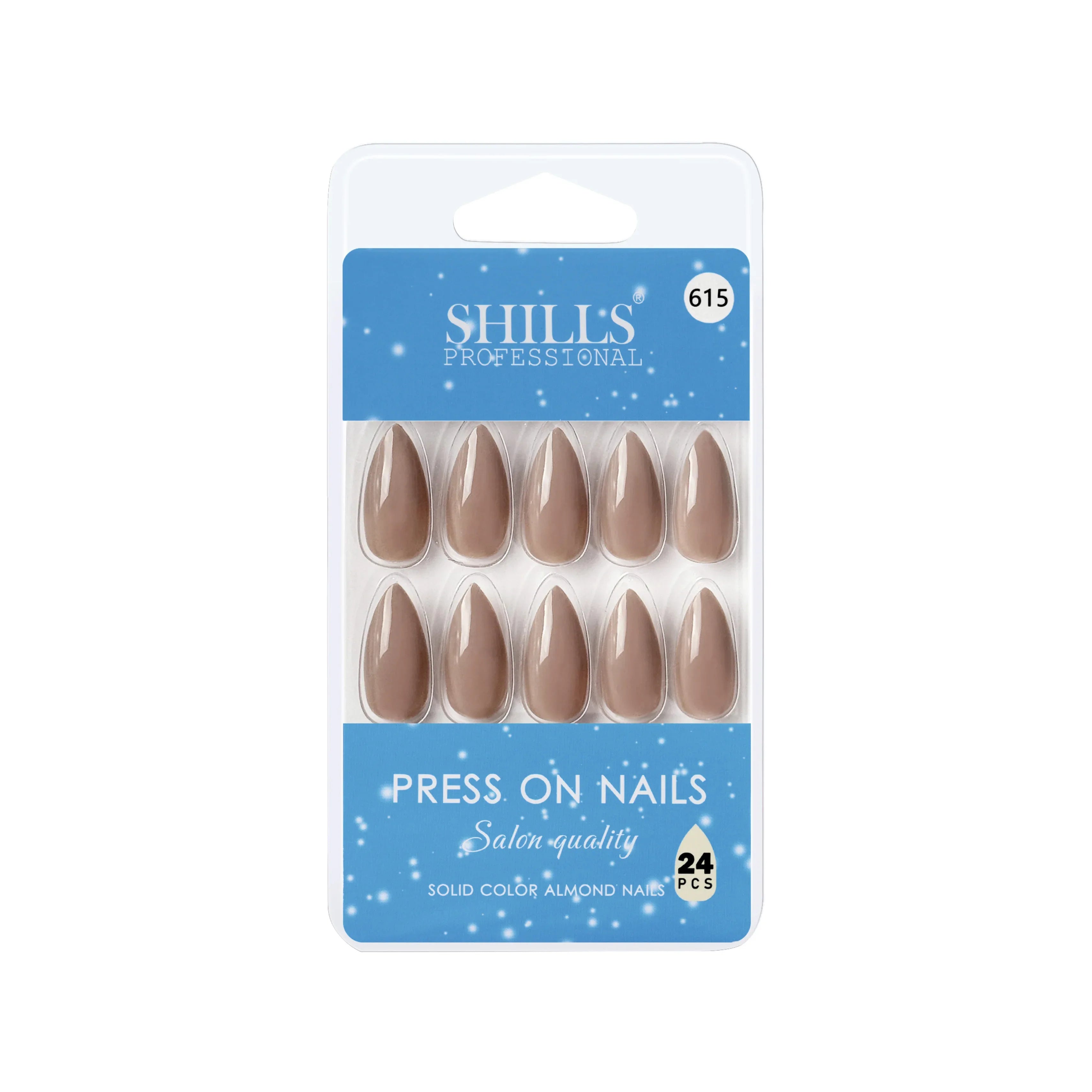 Glossy Solid Color Nails Sharp Almond(SPN605-SPN630) - Shills Professional