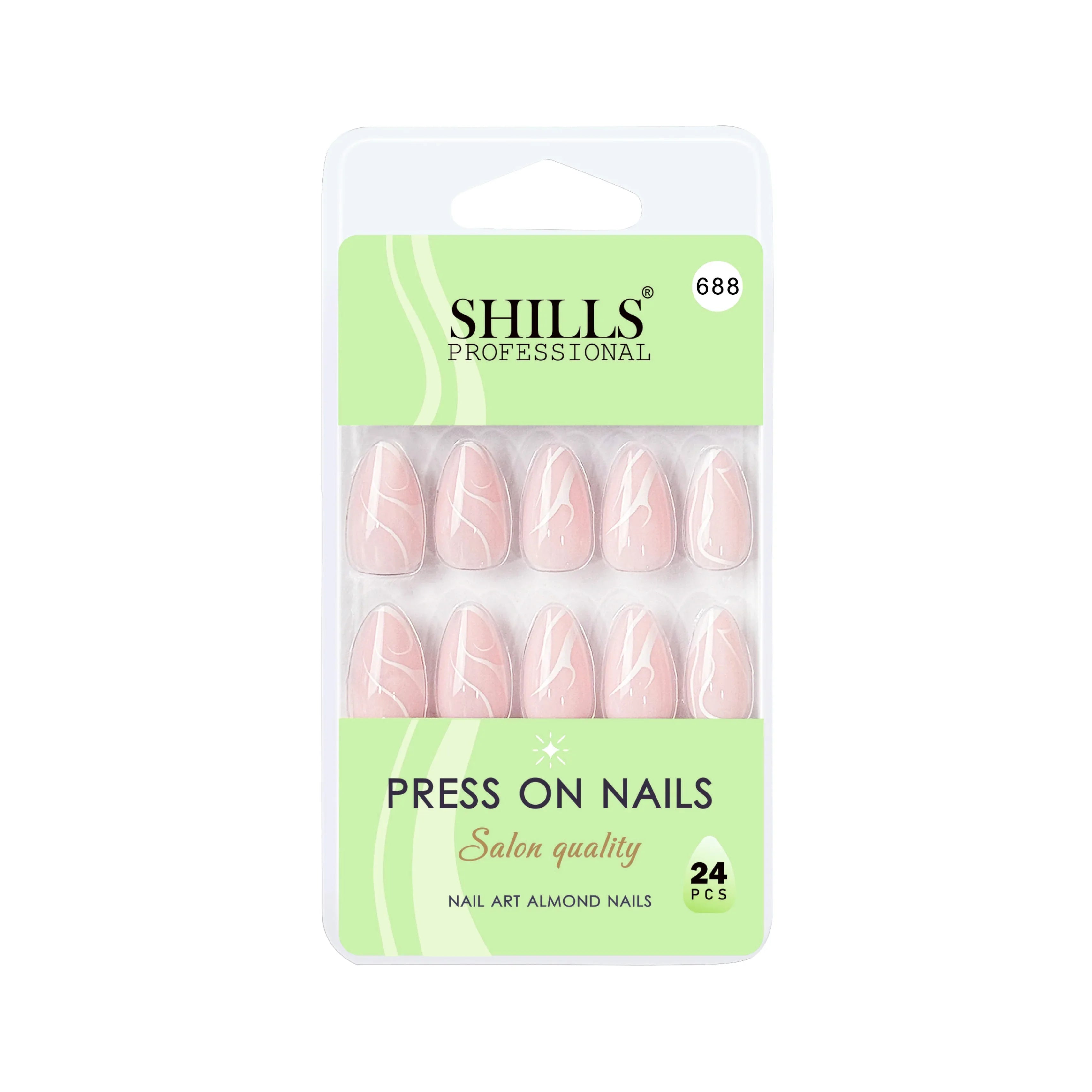 Nail Art Nails Short Almond(SPN687-SPN690) - Shills Professional