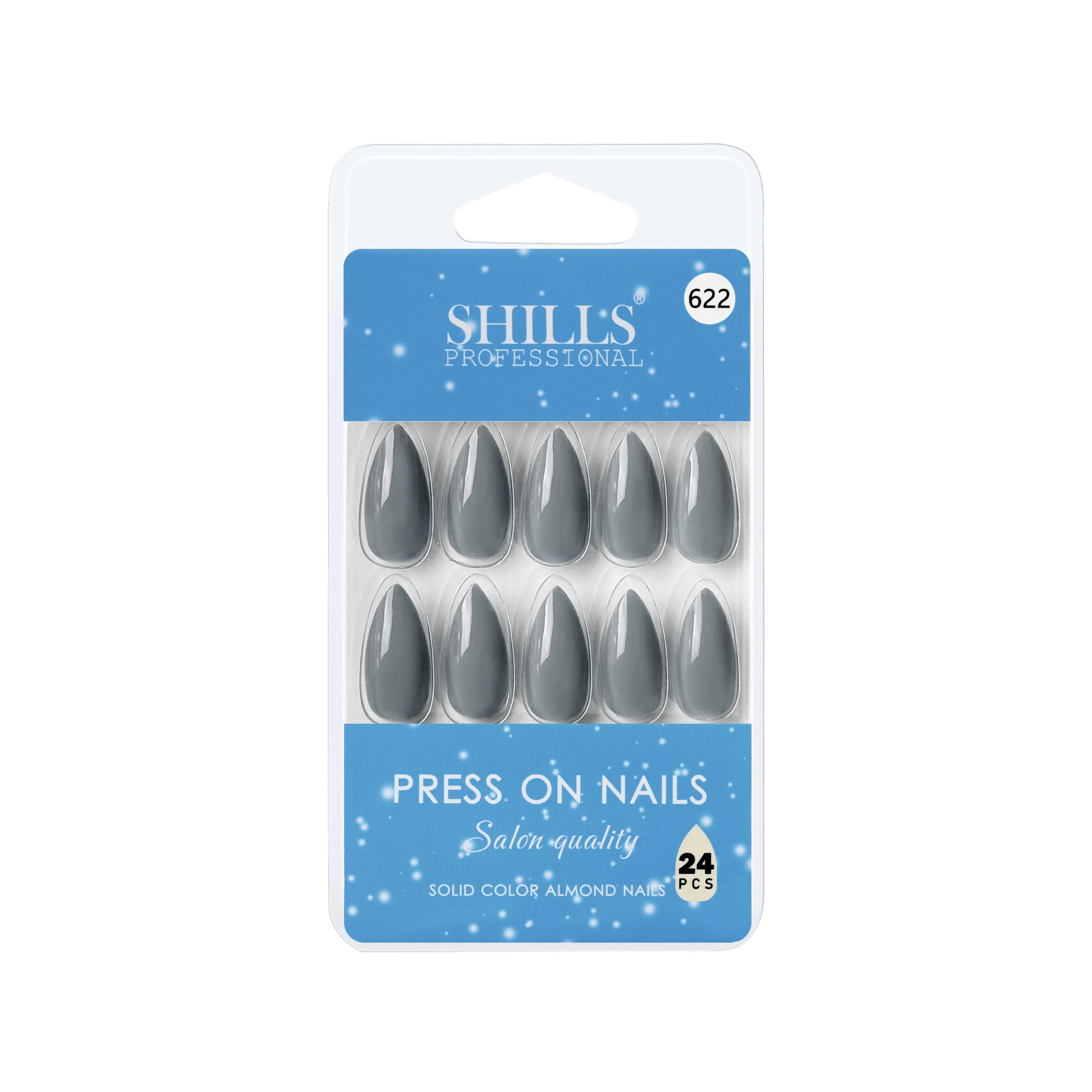 Glossy Solid Color Nails Sharp Almond(SPN605-SPN630) - Shills Professional