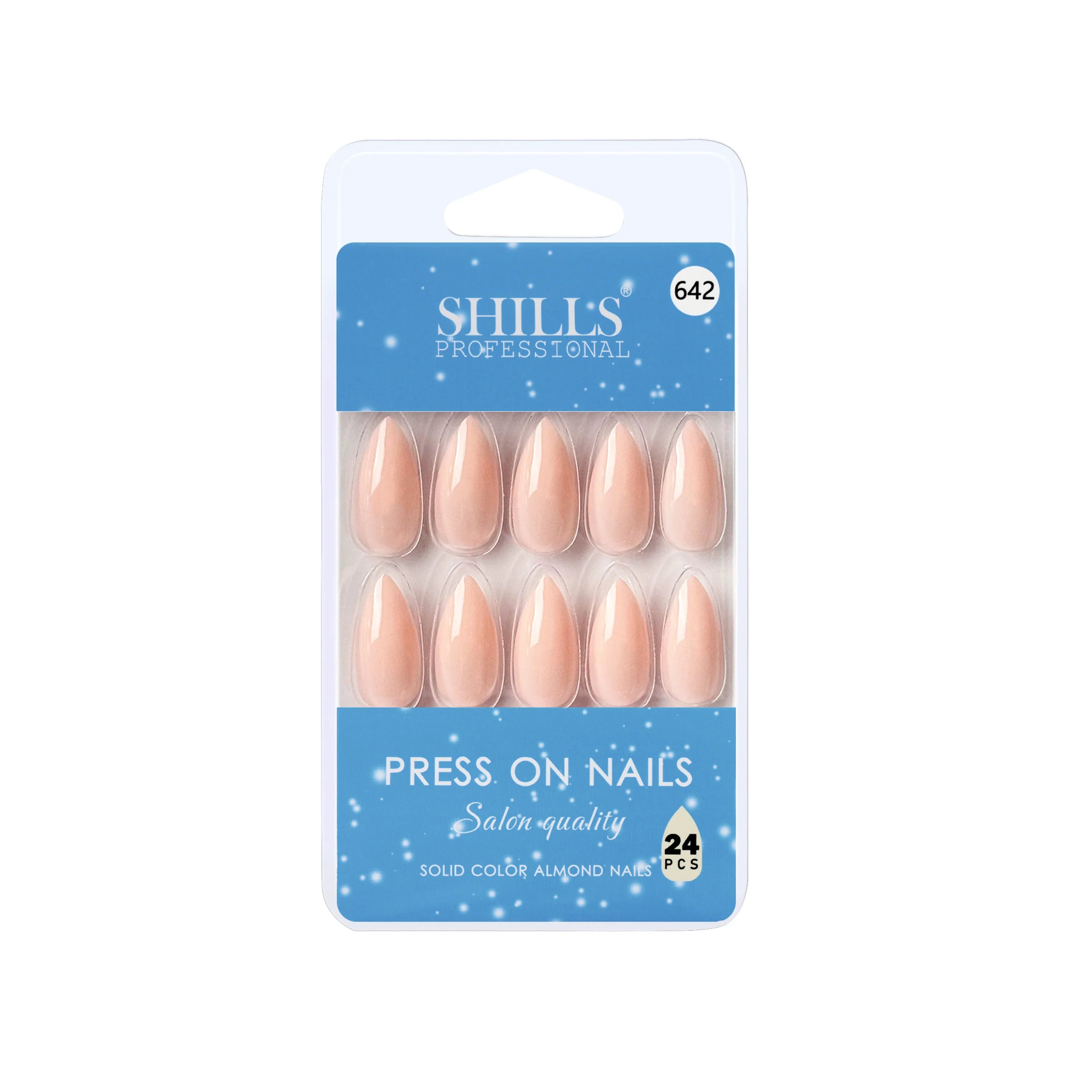 Glossy Solid Color Nails Sharp Almond(SPN631-SPN656) - Shills Professional