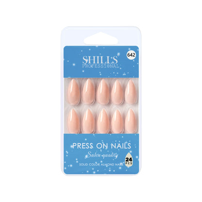 Glossy Solid Color Nails Sharp Almond(SPN631-SPN656) - Shills Professional