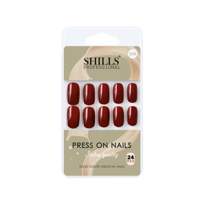 Glossy Solid Color Nails Square(SPN553-SPN578) - Shills Professional