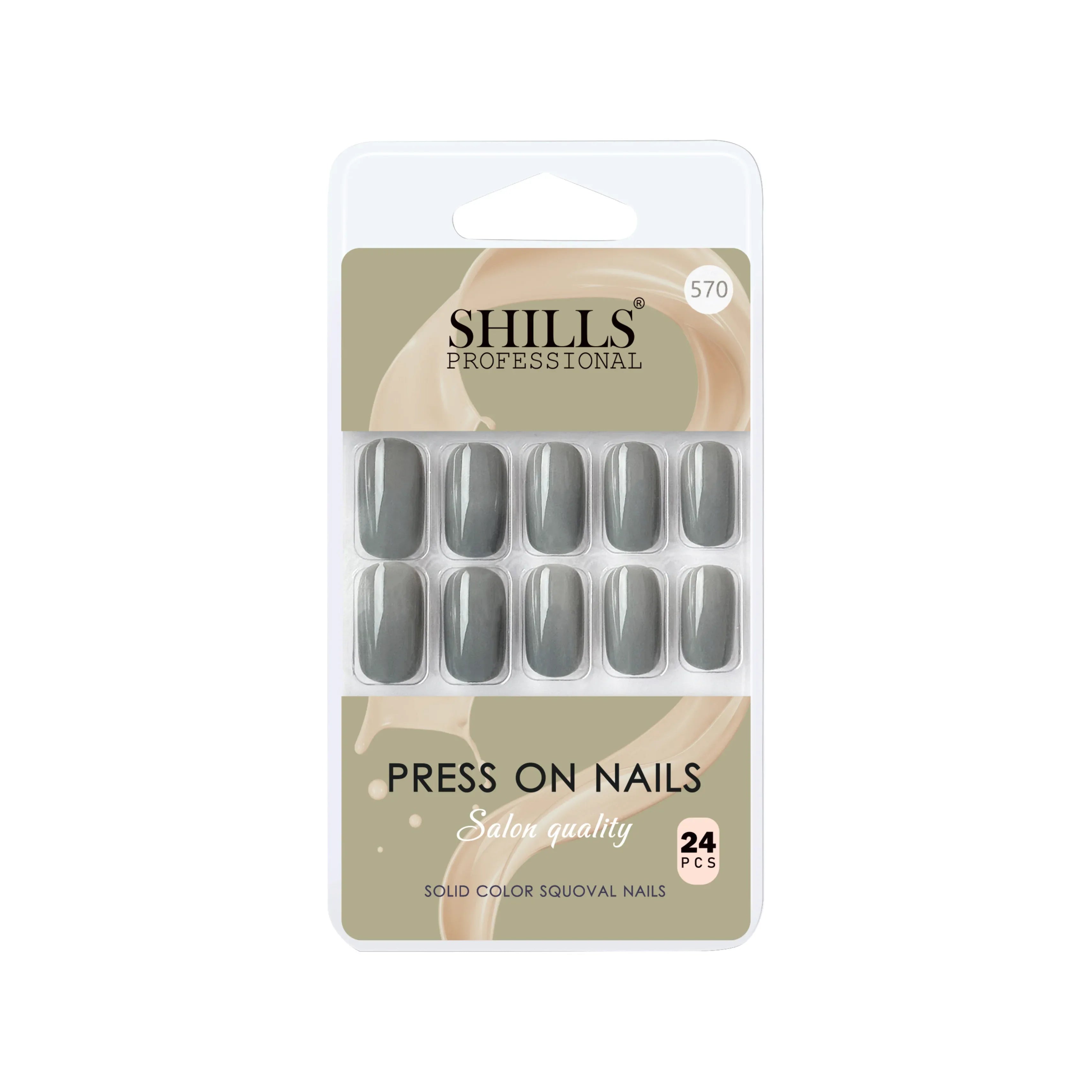 Glossy Solid Color Nails Square(SPN553-SPN578) - Shills Professional