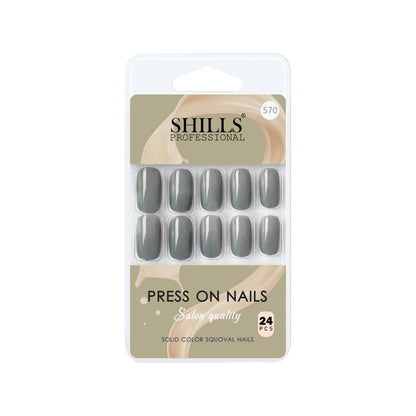 Glossy Solid Color Nails Square(SPN553-SPN578) - Shills Professional
