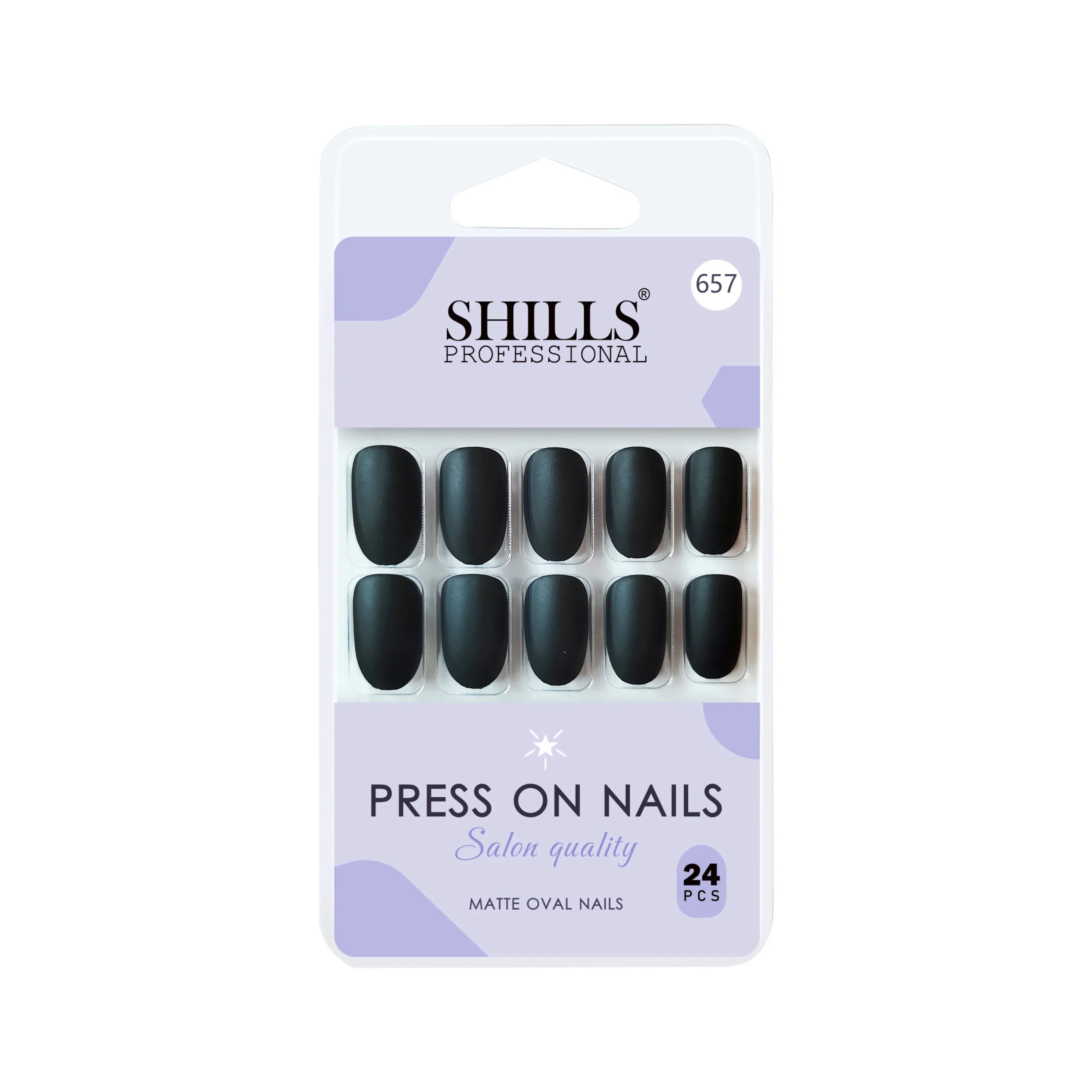 Matte Solid Color Nails Oval(SPN657-SPN666) - Shills Professional