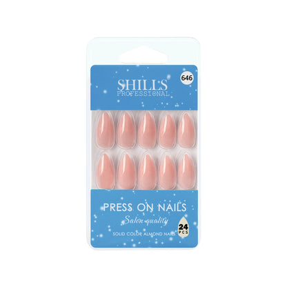 Glossy Solid Color Nails Sharp Almond(SPN631-SPN656) - Shills Professional