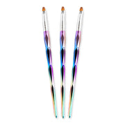 Nail Metal Rainbow Brush