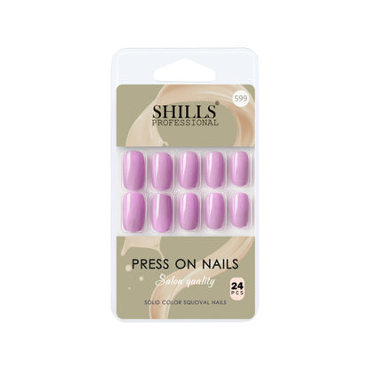 Glossy Solid Color Nails Square(SPN579-SPN604) - Shills Professional