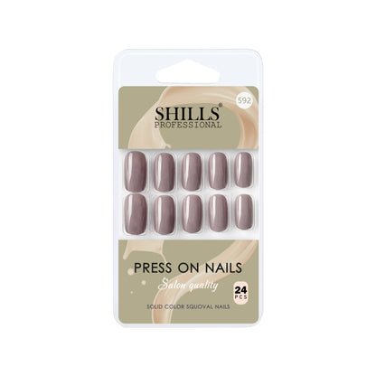 Glossy Solid Color Nails Square(SPN579-SPN604) - Shills Professional