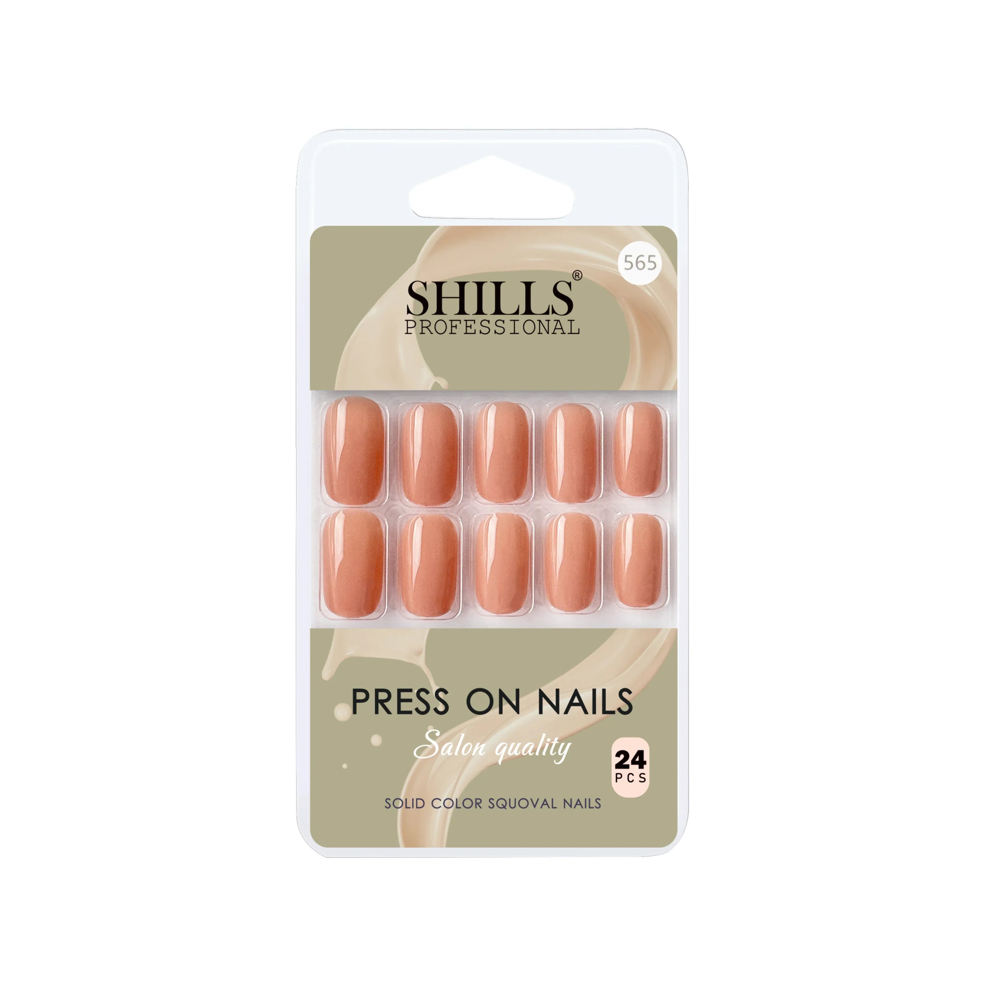Glossy Solid Color Nails Square(SPN553-SPN578) - Shills Professional