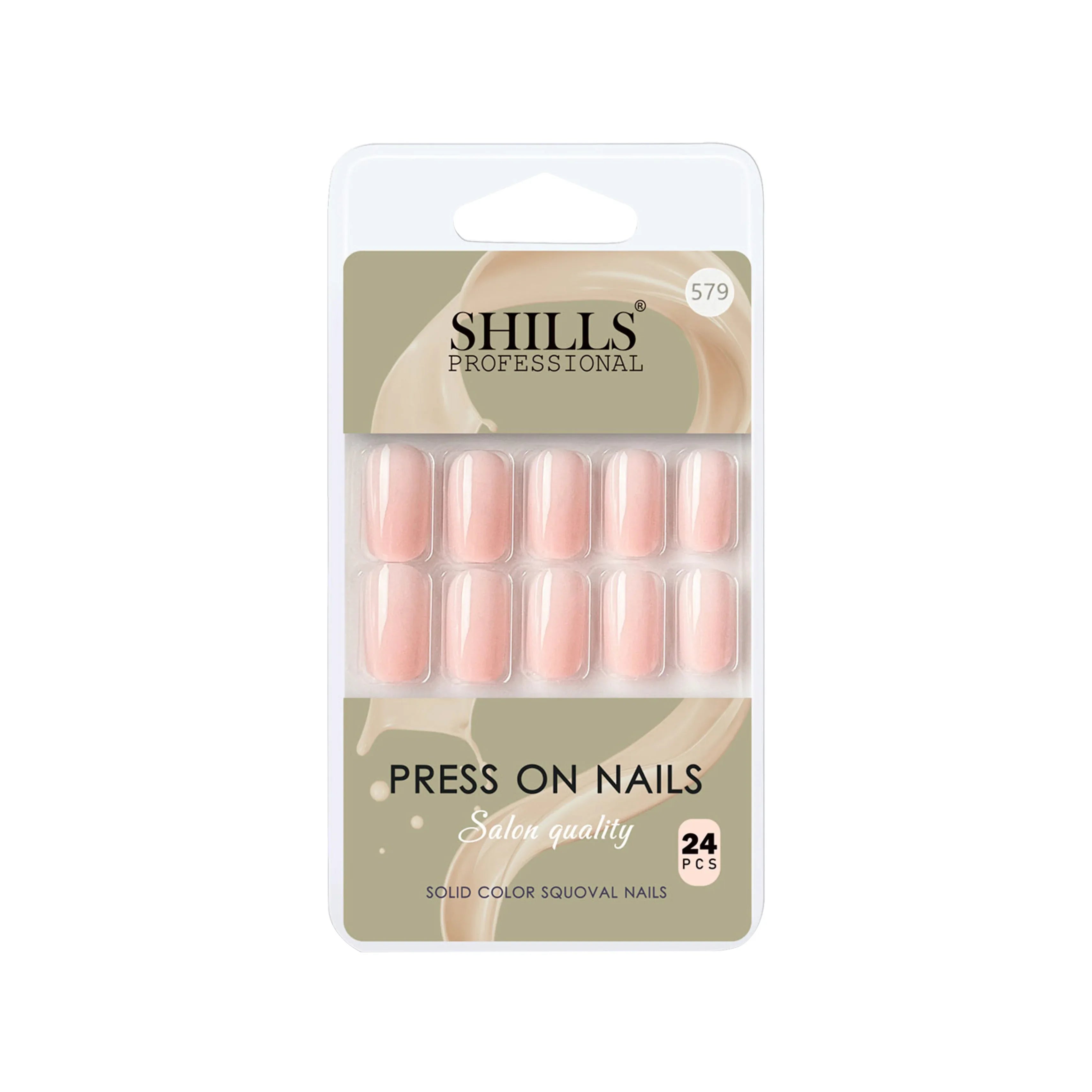 Glossy Solid Color Nails Square(SPN579-SPN604) - Shills Professional
