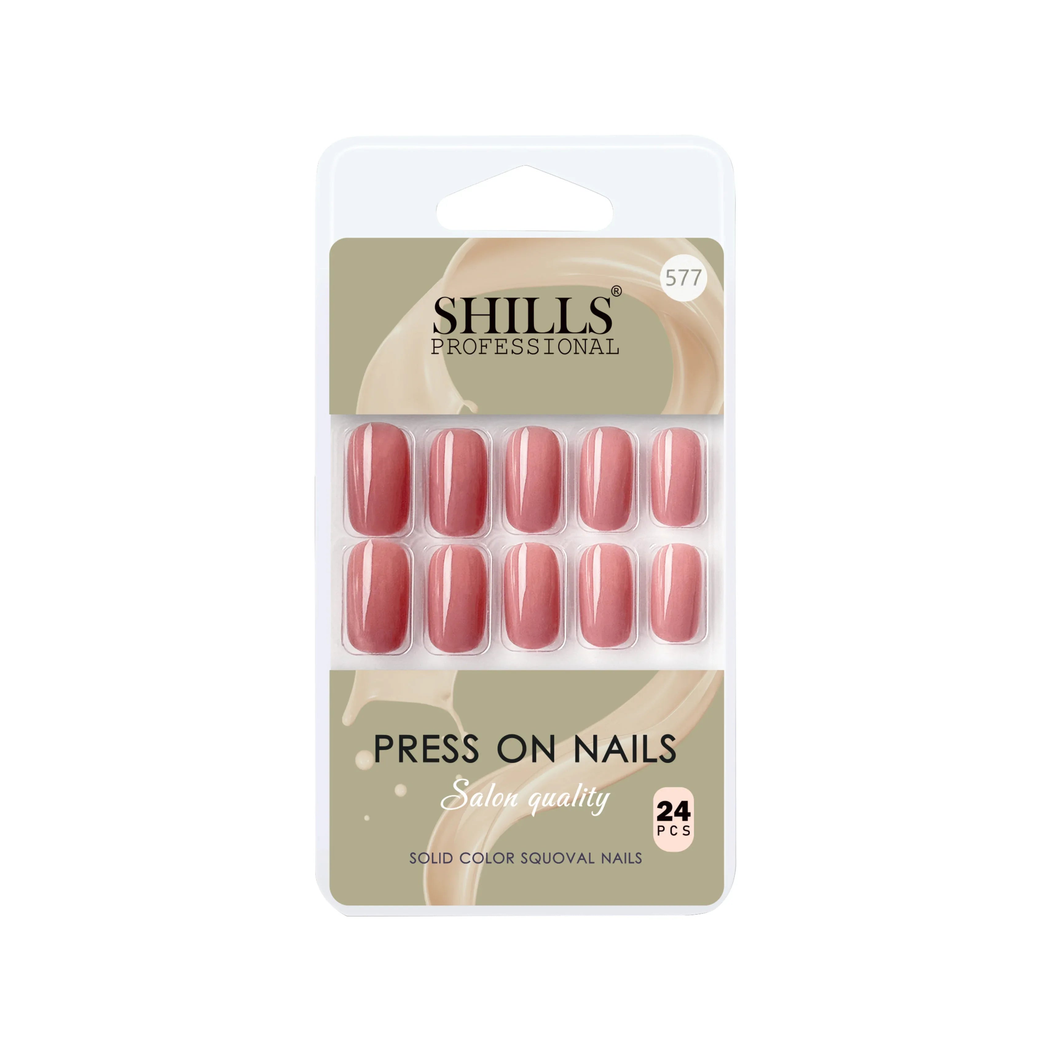 Glossy Solid Color Nails Square(SPN553-SPN578) - Shills Professional