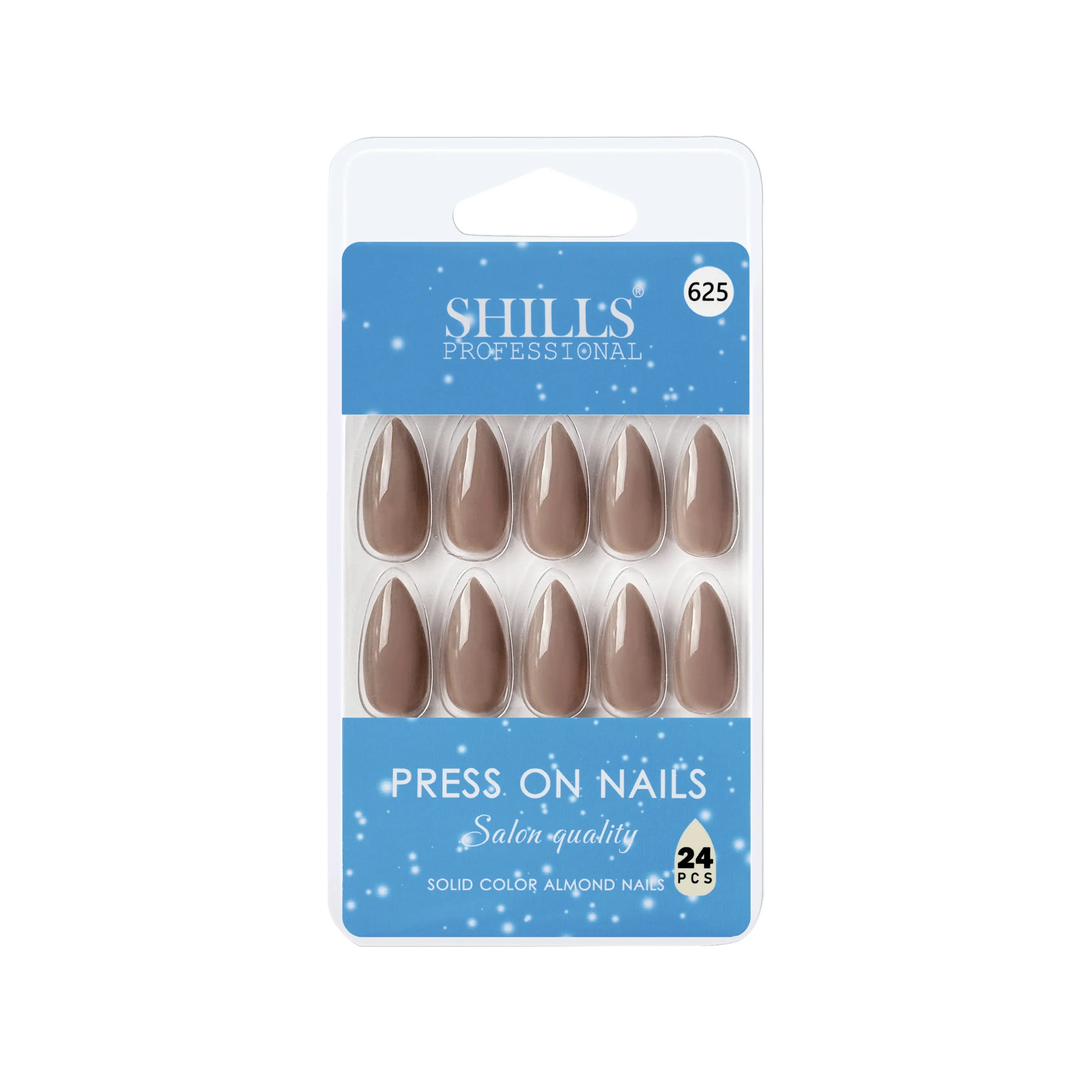 Glossy Solid Color Nails Sharp Almond(SPN605-SPN630) - Shills Professional