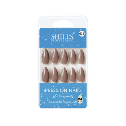 Glossy Solid Color Nails Sharp Almond(SPN605-SPN630) - Shills Professional