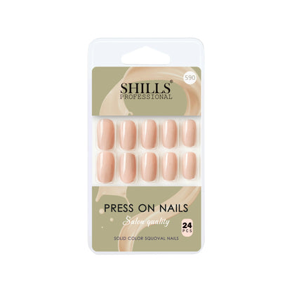 Glossy Solid Color Nails Square(SPN579-SPN604) - Shills Professional