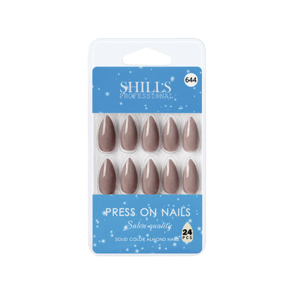 Glossy Solid Color Nails Sharp Almond(SPN631-SPN656) - Shills Professional
