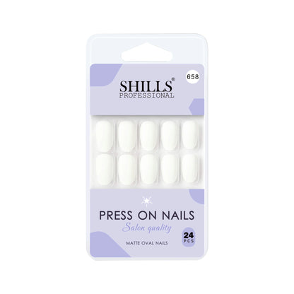 Matte Solid Color Nails Oval(SPN657-SPN666) - Shills Professional