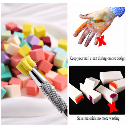 Ombre Sponge Multi Color 100pcs SPN-NOS2 MLT
