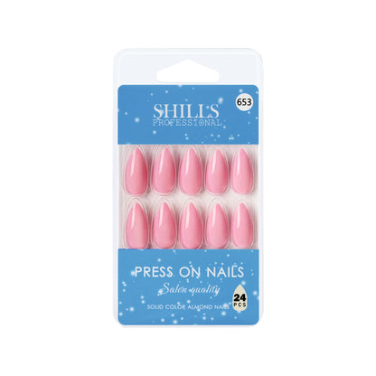 Glossy Solid Color Nails Sharp Almond(SPN631-SPN656) - Shills Professional
