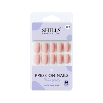 Matte Solid Color Nails Oval(SPN657-SPN666) - Shills Professional