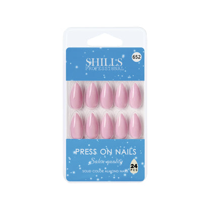 Glossy Solid Color Nails Sharp Almond(SPN631-SPN656) - Shills Professional