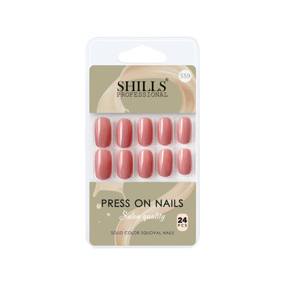 Glossy Solid Color Nails Square(SPN553-SPN578) - Shills Professional