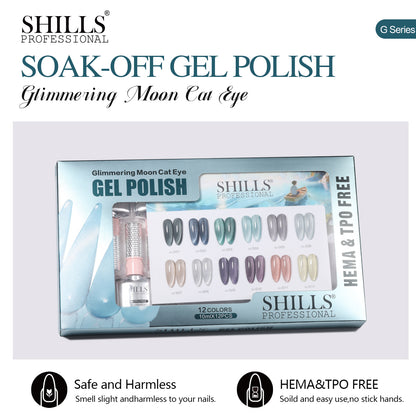 GLIMMERING MOON CAT EYE GEL POLISH SET