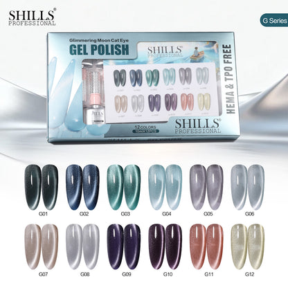 GLIMMERING MOON CAT EYE GEL POLISH SET