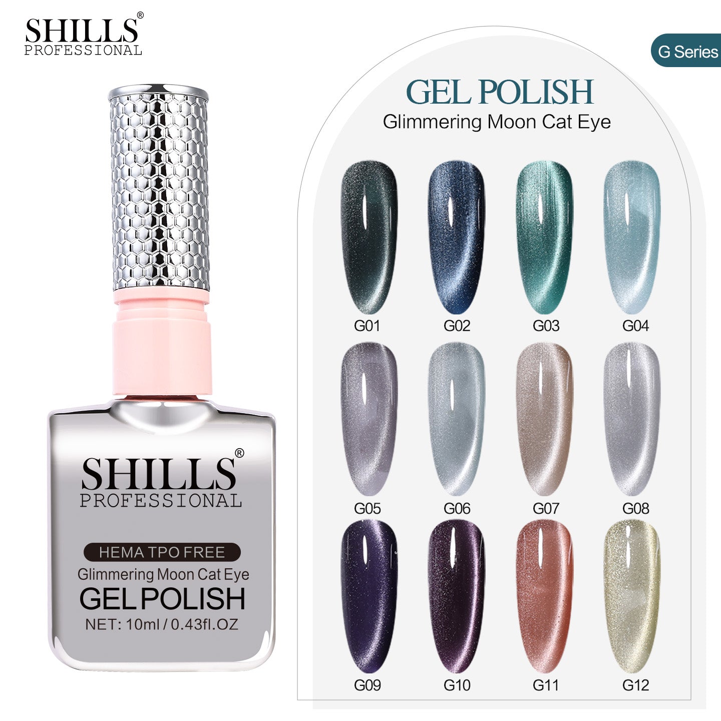 GLIMMERING MOON CAT EYE GEL POLISH SET