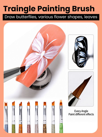 Marble Ombre Brush Set 8Pcs- NB-06 MLT