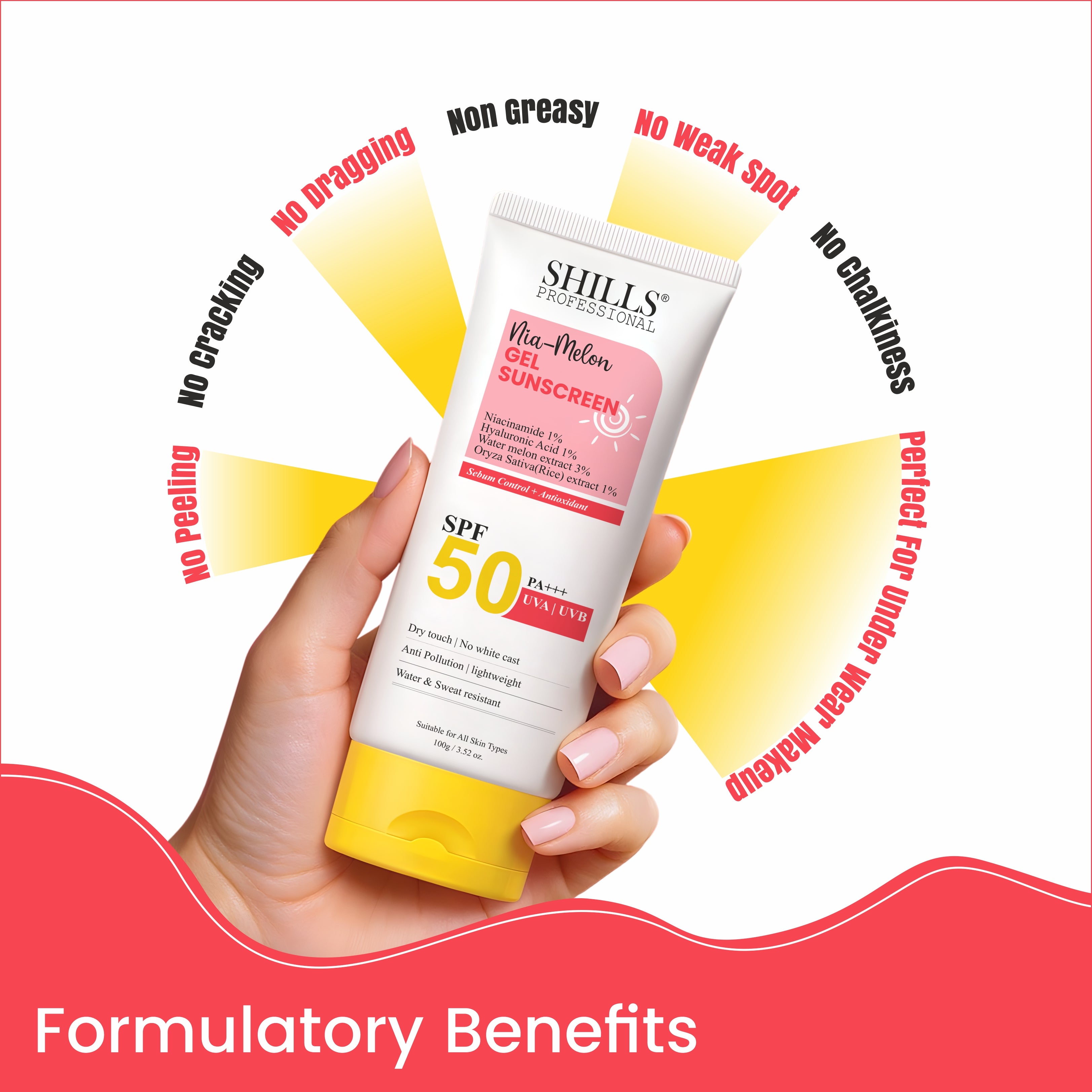 SHILLS Nia-Melon Gel Sunscreen SPF 50 PA+++