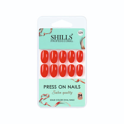 Glossy Solid Color Nails Oval(SPN501-SPN552) (Copy)