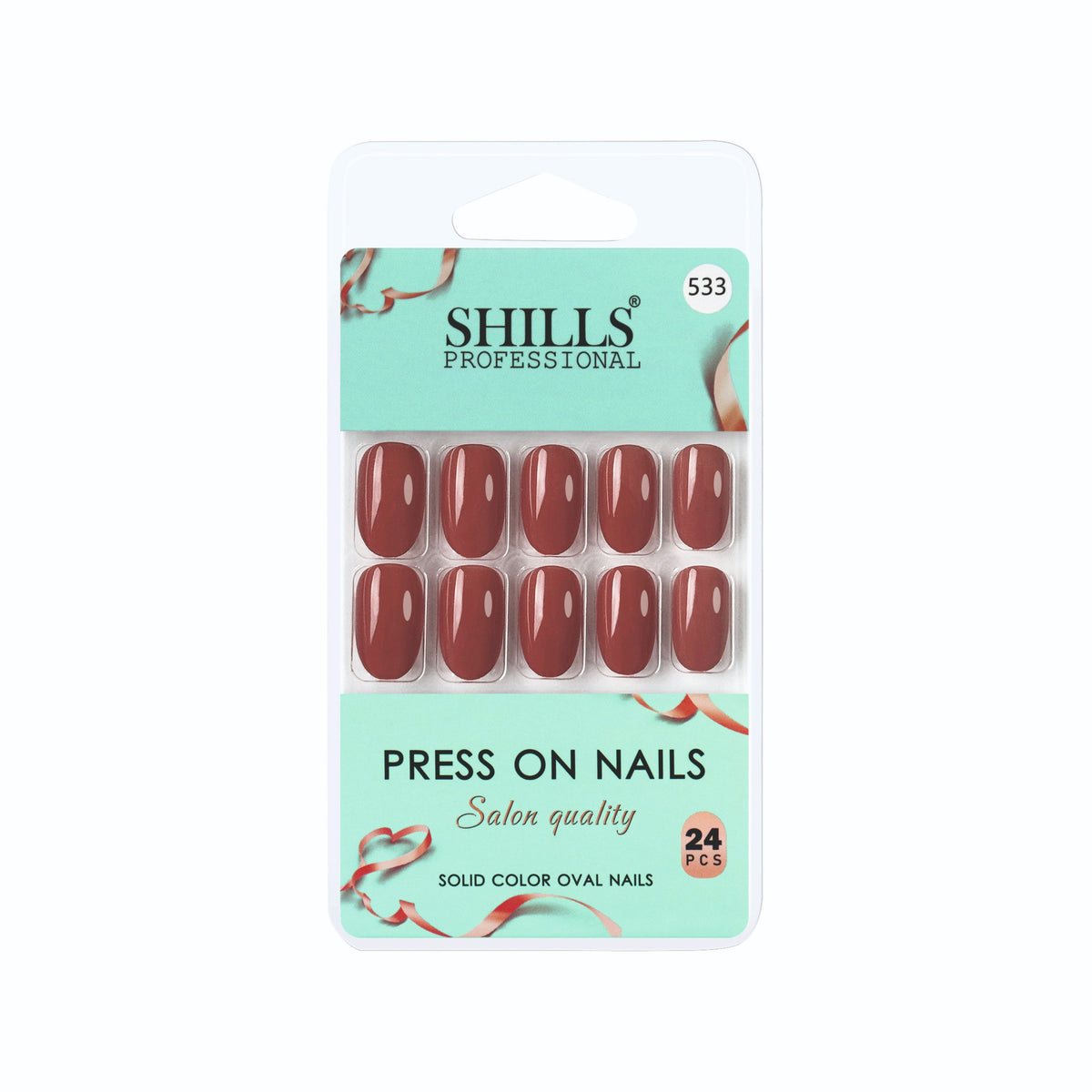 Glossy Solid Color Nails Oval(SPN501-SPN552) (Copy)