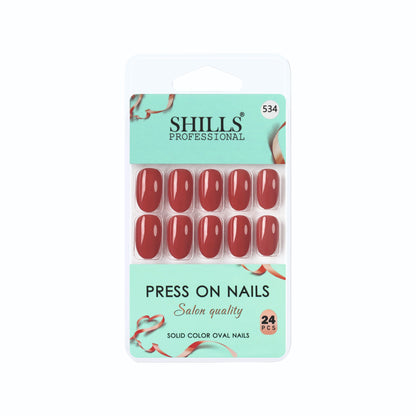 Glossy Solid Color Nails Oval(SPN501-SPN552) (Copy)