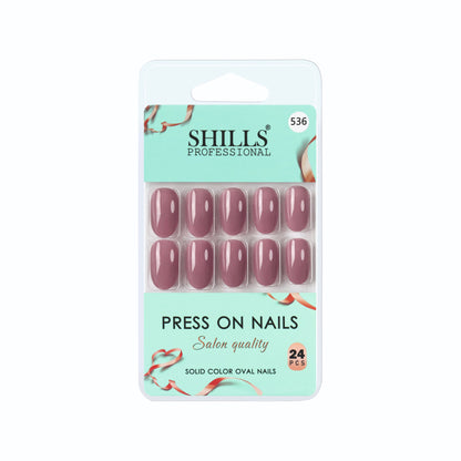 Glossy Solid Color Nails Oval(SPN501-SPN552) (Copy)