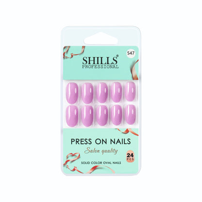 Glossy Solid Color Nails Oval(SPN501-SPN552) (Copy)