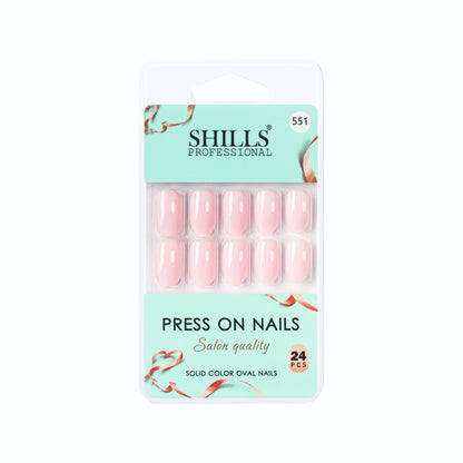 Glossy Solid Color Nails Oval(SPN501-SPN552) (Copy)