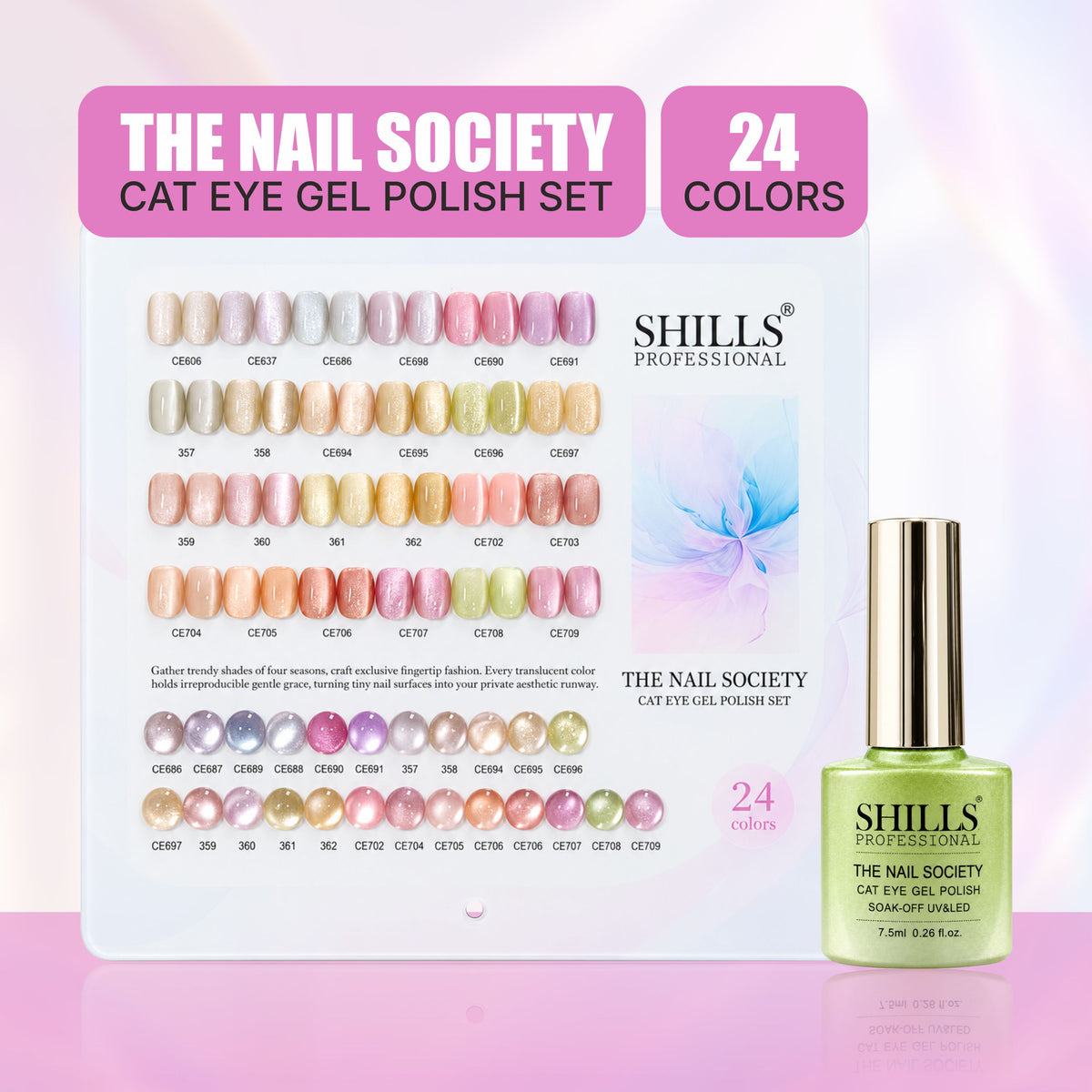 THE NAIL SOCIETY CAT EYE GEL POLISH SET SPN-6759