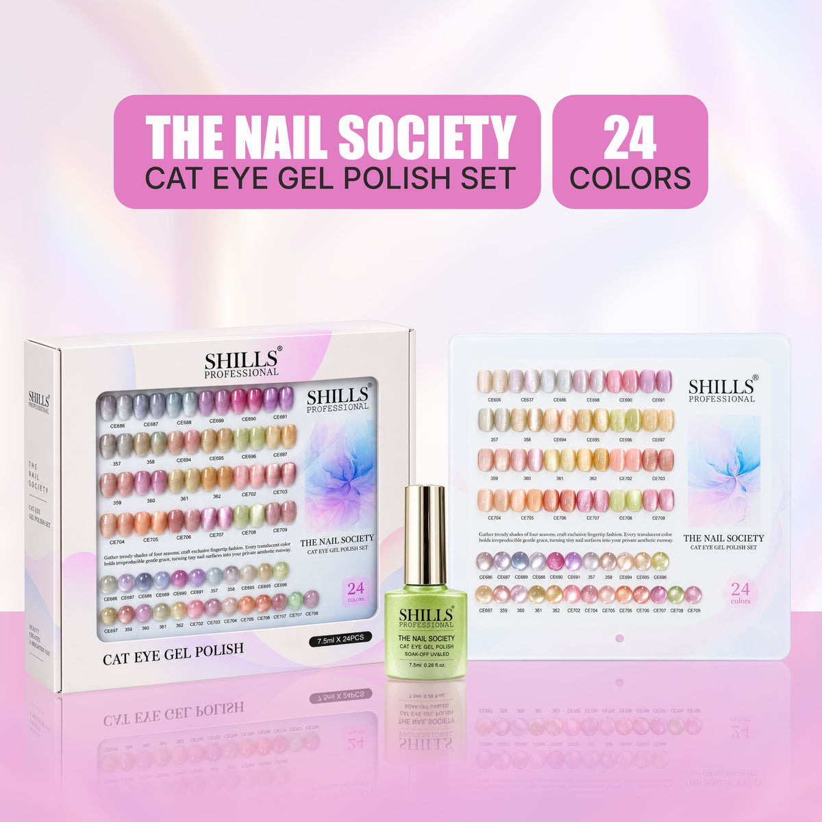 THE NAIL SOCIETY CAT EYE GEL POLISH SET SPN-6759