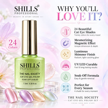 THE NAIL SOCIETY CAT EYE GEL POLISH SET SPN-6759