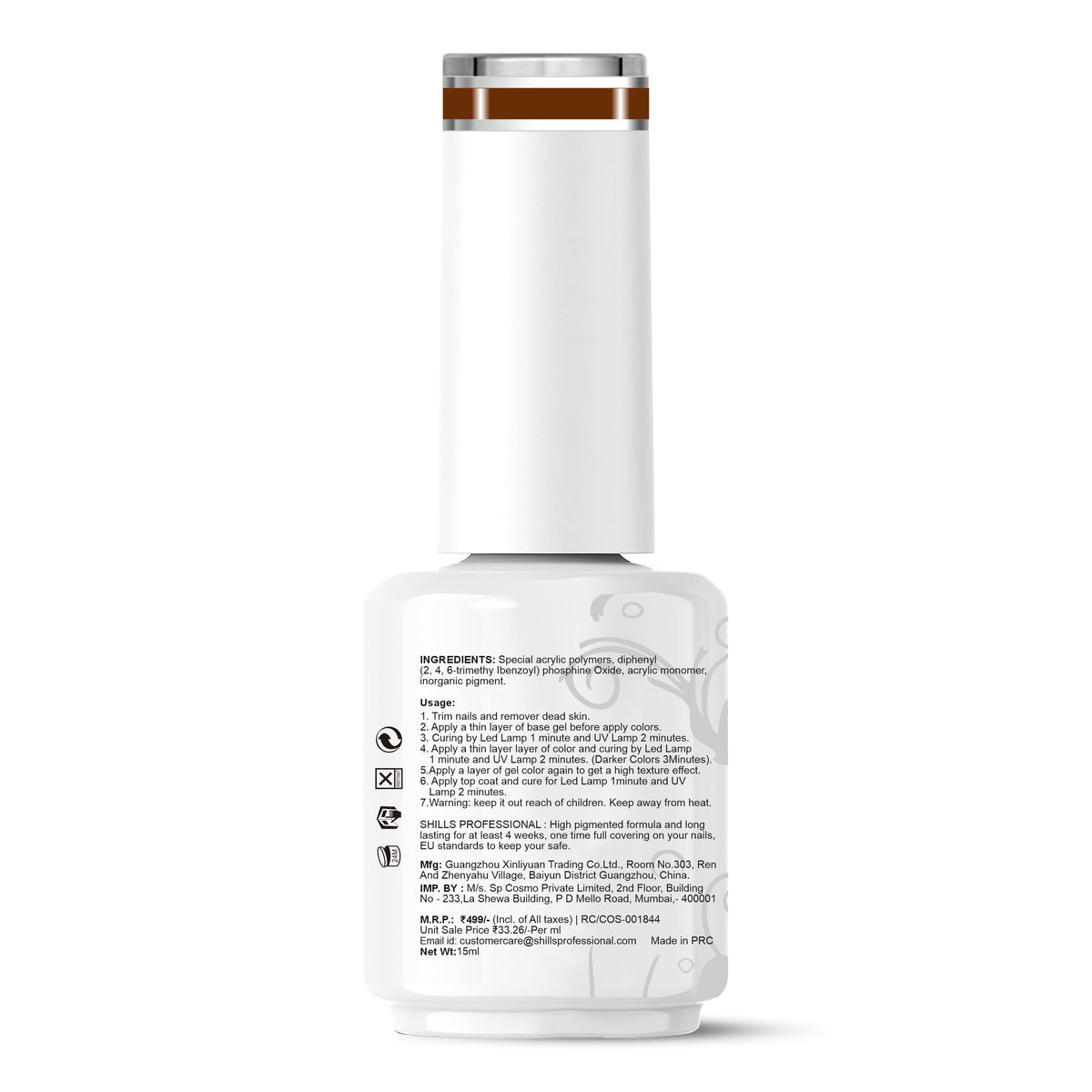 SHILLS PROFESSIONAL UV/LED Brown Gel Polish 15ml