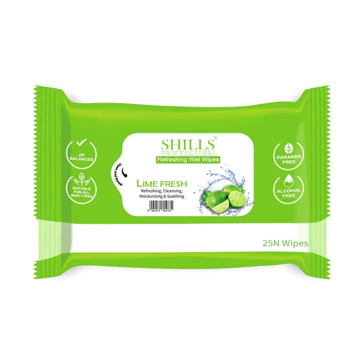 Wet Wipes Lime Fresh - Shills Professional