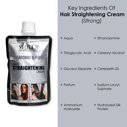 Diamond Shine Hair Straightening Cream (Strong) - Shills Professional