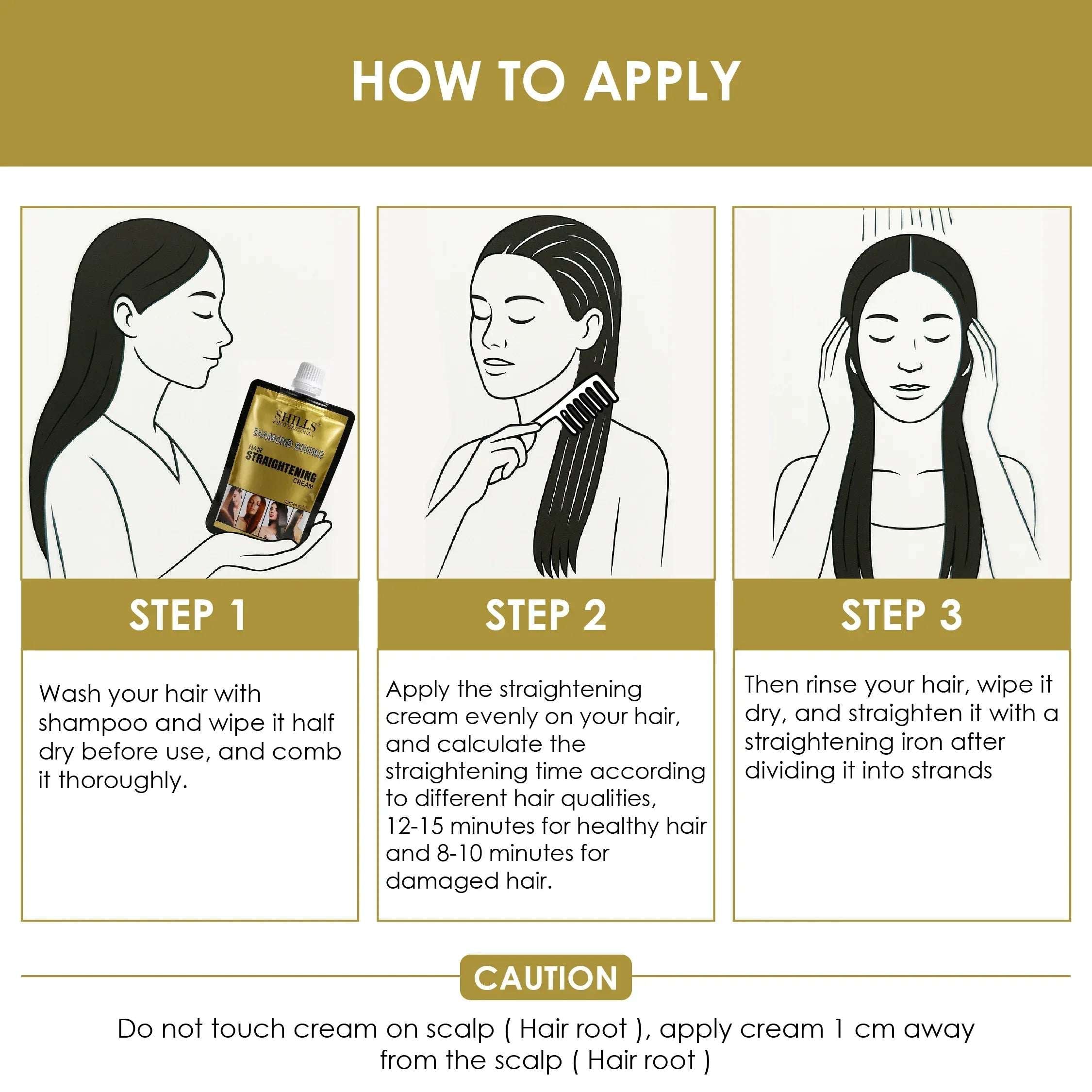 Diamond Shine Hair Straightening Cream - Shills Professional