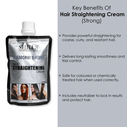 Diamond Shine Hair Straightening Cream (Strong) - Shills Professional