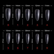 PKT 500pcs Almond Nail Tips Clear