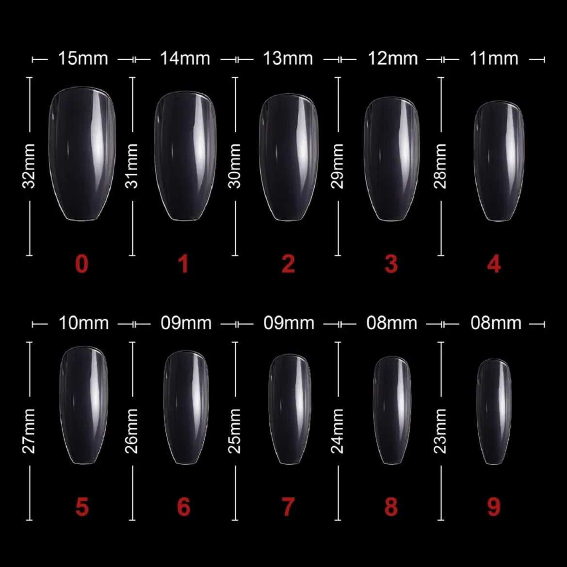 PKT 500pcs Ballet Nail Tips - Shills Professional